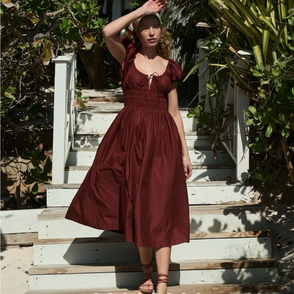 Doen Quinn Midi Dress in Amberwood - Picture 2 of 5